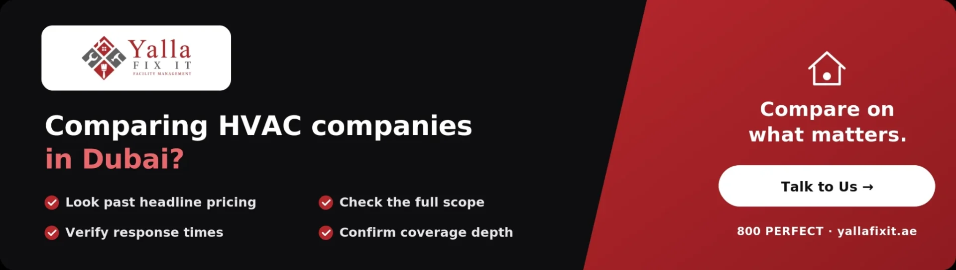 How to Compare HVAC Maintenance Companies in Dubai: Scope, Response & Coverage